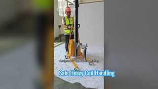 Kompakter elektrischer Rollenheber und Rotator für sichere Materialhandhabung