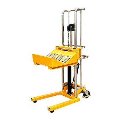 SINOLIFT PV Manual Hydraulic Roll Handling Stacker for Paper & Film Rolls